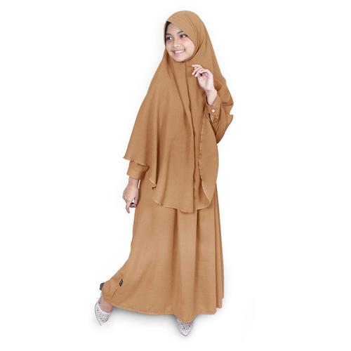 Foto Produk Bajuyuli - Baju Muslim Anak Perempuan Gamis Syar'i Polos Milo WSML01 - L dari Bajuyuli