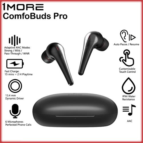 Gambar 1MORE TWS ComfoBuds Pro QuietMax Active Noise Cancellation - Hitam dari 1MORE Official Store Kota Tangerang Selatan Tokopedia