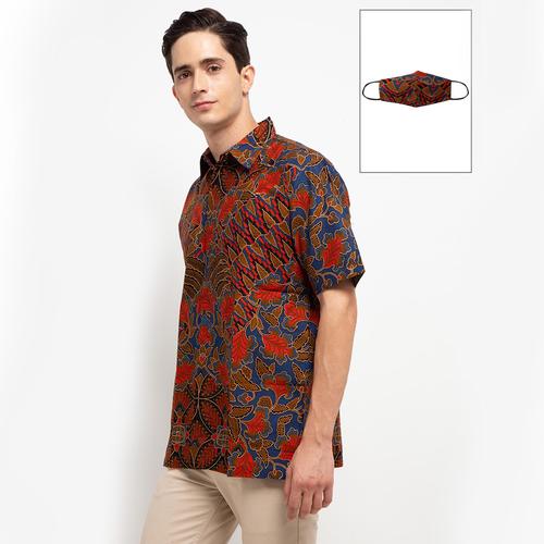 Gambar Danar Hadi Batik Motif Ron Tirtotejo Men Shirt Red - E4 - M dari Danar Hadi Batik Jakarta Selatan Tokopedia