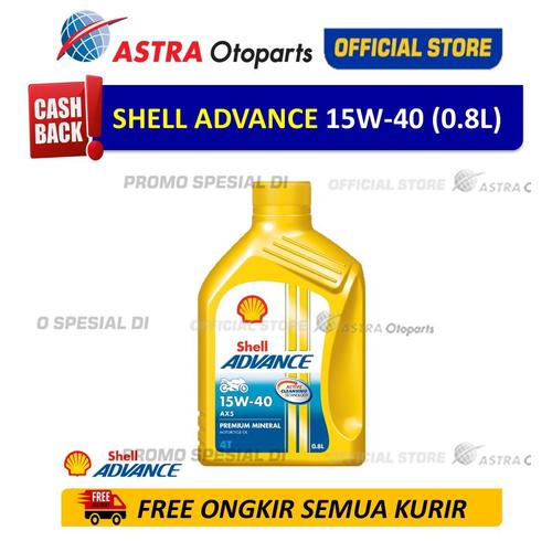 Foto Produk Shell Advance AX5 15W-40 0.8 Liter untuk Motor Manual dari Astra Otoparts