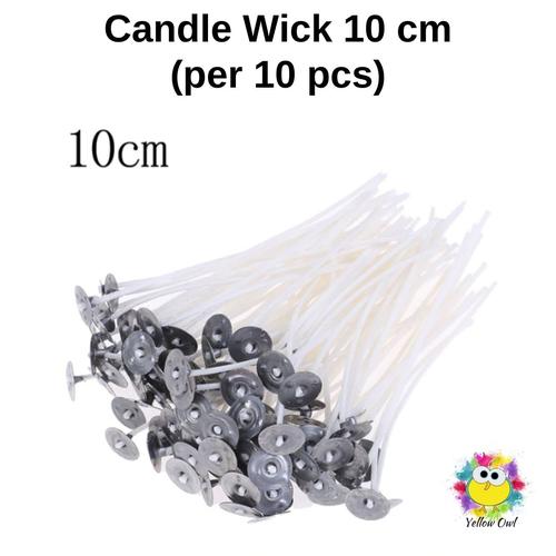 Foto Produk Candle Wick / sumbu lilin katun Pre wax 10 cm (10 pcs ) dari Yellow Owl