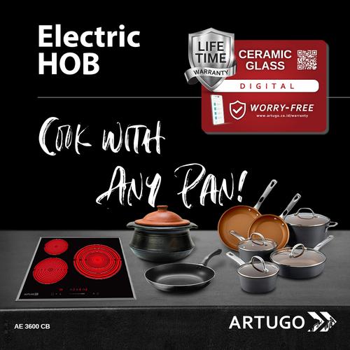 Foto Produk ARTUGO Built-in Electric Hob AE 3600 CB dari ARTUGO official store