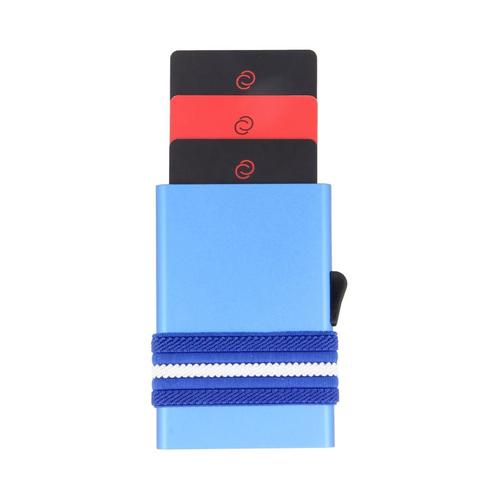 Foto Produk C-Secure Aluminium RFID Cardholder With Money Band Blue Dompet Kartu dari JS Store Indonesia