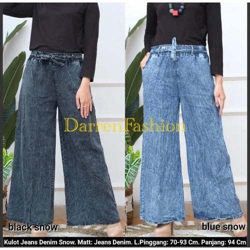 Jual Kulot Jeans Denim Snow . Celana 