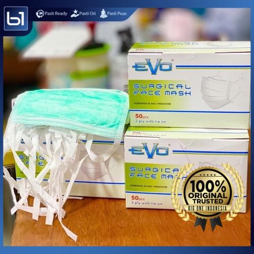 Foto Produk Masker Evo HIJAB TIE ON Surgical Mask, Masker Medis Evo, Masker 3ply dari BigOneIndo