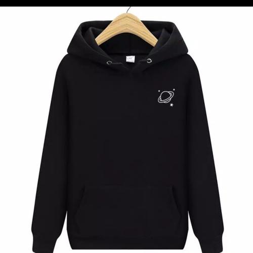 Foto Produk sweater hoodie planet wanita pria jaket planet jumper saturnus uranus - uranus hitam dari F2_Sweater