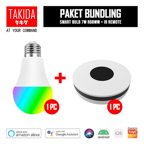 Foto Produk TAKIDA Bundle Promo - Smart Bulb 7W RGBWW + IR Remote dari TAKIDA Smart Home