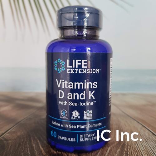 Jual LIFE EXTENSION VITAMIN D AND K WITH SEAIODINE, 60 CAPS Jakarta
