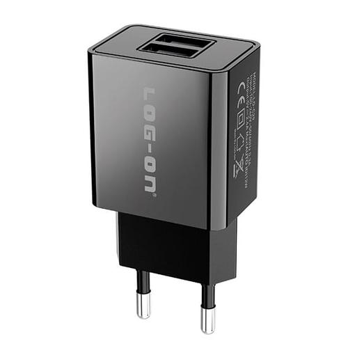 Foto Produk Log On Home Charger Dual USB 2.4A LO-C29 - Black dari Log-on Official Store