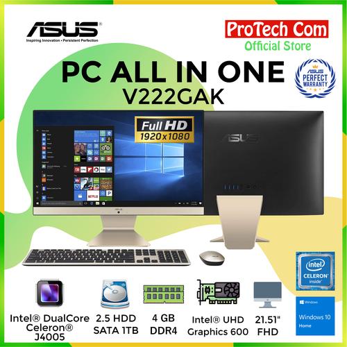 Foto Produk ASUS PC ALL IN ONE V222GAK WA141T - DUALCORE J4005 4GB 1TB 21,5 W10 dari Protech Computer