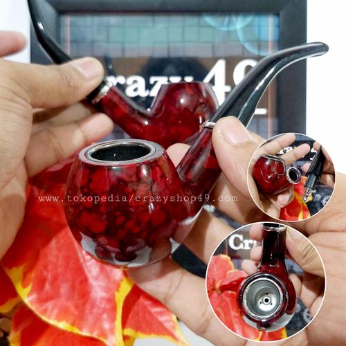 Foto Produk Cangklong Pipa Rokok Tembakau 3736 Pipe Ukir Singa dari Crazyshop49