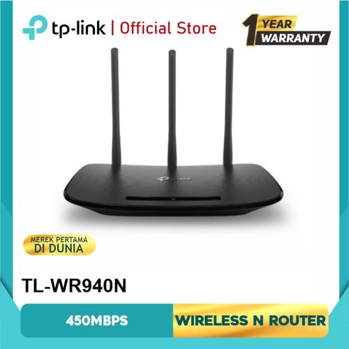 Foto Produk TP-LINK TL-WR940N 450Mbps Wireless Router - Black dari TP-Link Official