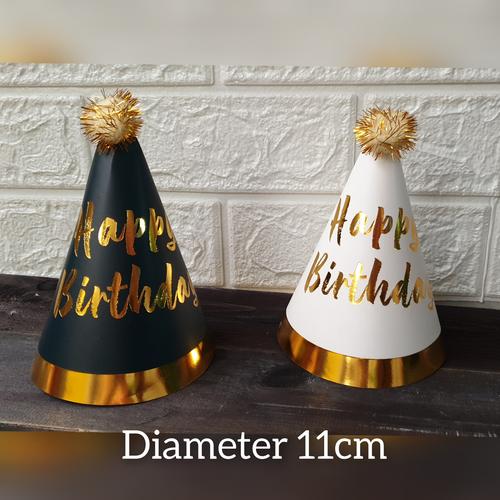 Foto Produk Topi pesta ulang tahun anak birthday party hat / Topi ulang tahun 11cm - Hitam dari Ivoryshop