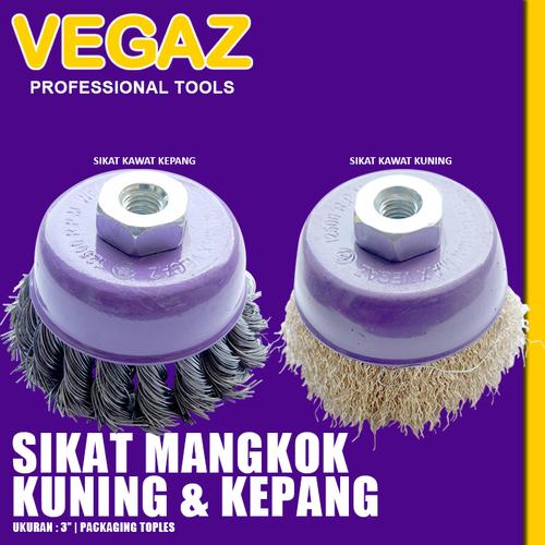 Foto Produk VEGAZ - Sikat Gerinda Mangkok Kawat Cup Brush Polishing Wheel 3 Inch dari Vegaz-Tools