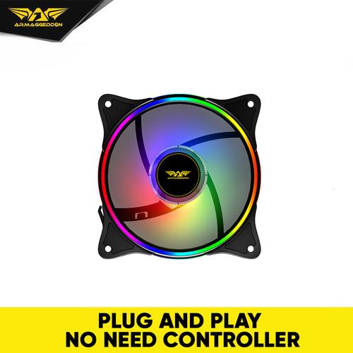 Foto Produk Armaggeddon Neuron Chroma Core Ring II RGB Gaming PC Cooler Fan - 1 pc dari Armaggeddon Official
