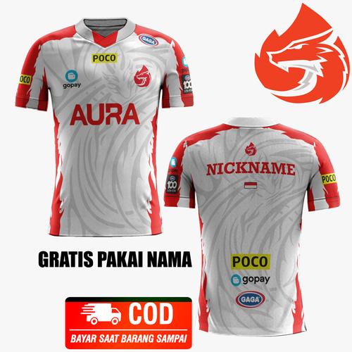 Foto Produk Baju Kaos Jersey Aura Esport T-Shirt Gaming Team 2021 Free Fire Mobile - ANAK, S dari martines_shop