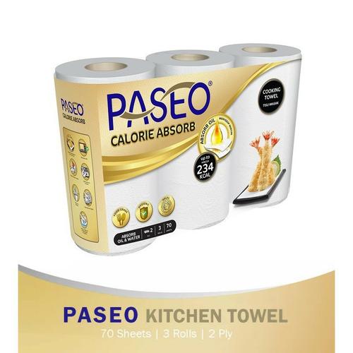Foto Produk Paseo Calorie Absorb Cooking Towel 2ply 3rolls 70sheets dari cubeecubee