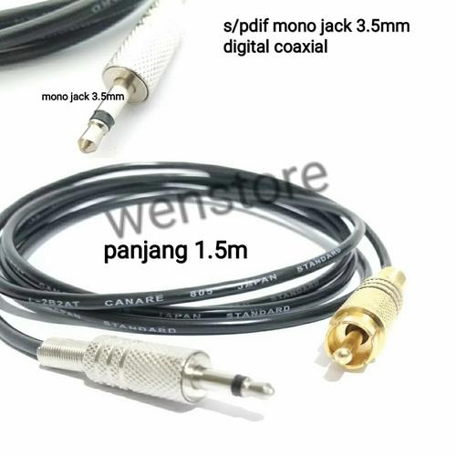 Jual SPDIF single jack 3.5mm to RCA 