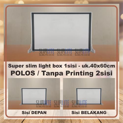 Gambar Super Slim Polos 2sisi 40x60cm - LED neon box tipis menu menyala dari SLIMLITE Kota Surabaya Tokopedia