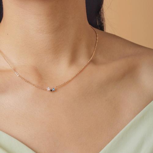 Jual Birthstone Necklace - MARCH - Kab 