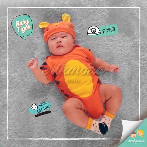 Ermon Baby Baju Bayi Laki Laki Jumper Baby Cowok Lucu Karakter Macan  Tiger Topi usia 12 Bulan S di Erik Mona Baby Tokopedia