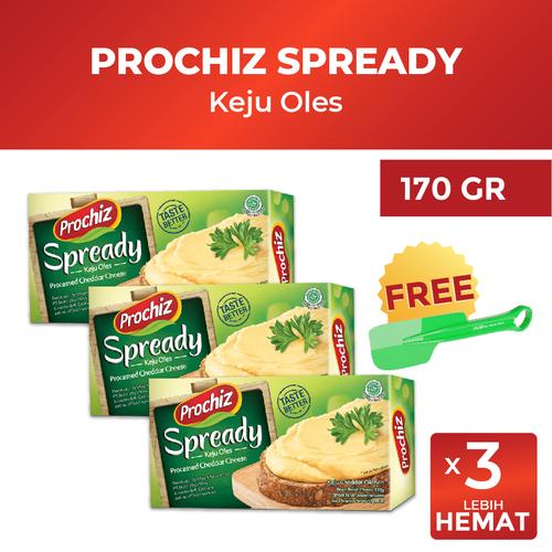 Foto Produk PROCHIZ Spready 170 gr Triple Pack FREE Spatula dari Prochiz