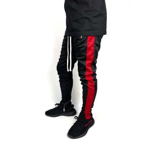 Jual MNML Track Pants Black Red 100 