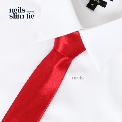 Gambar DASI SLIM POLOS BANDUNG / SLIM TIE / WARNA MERAH HATI dari NEILS STORE Kota Bandung Tokopedia