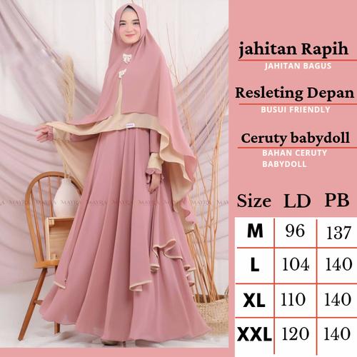 Foto Produk Baju Gamis Wanita Syari Terbaru Set Hijab Khimar Pesta Jumbo Busui dari Gamis online_