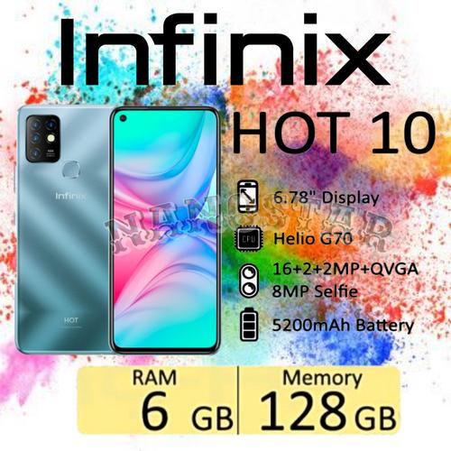 Foto Produk Infinix Hot 10 6/128 GB Garansi Resmi - moonlight Jade dari ACS