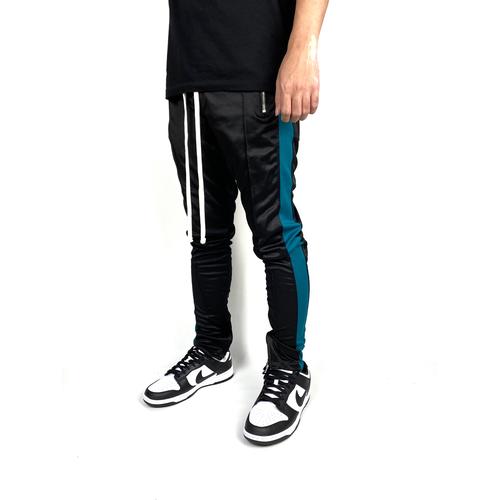 Jual MNML Track Pants Black Teal 100 