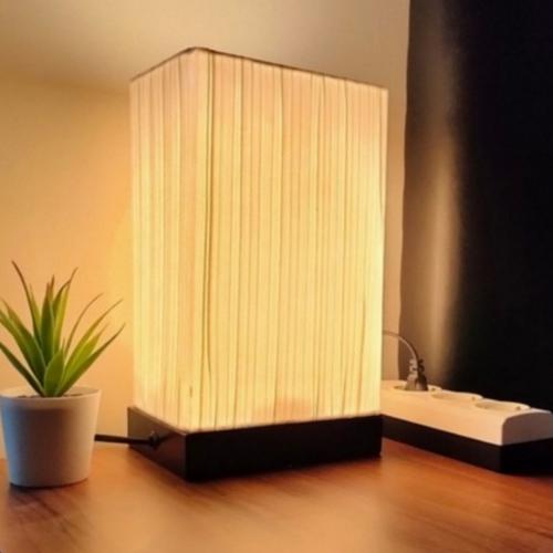 Gambar lampu meja fitting e27 / lampu nakas/ lampu tidur/ - kap putih, tanpa lampu dari Subur Electrical Jakarta Barat Tokopedia
