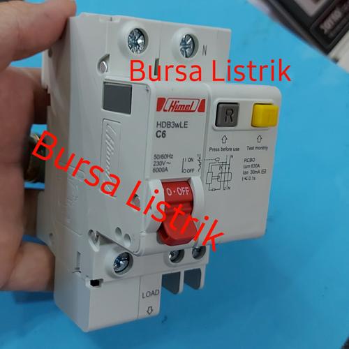 Jual RCBO CIRCUIT BREAKER 300mA 2 phase HIMEL SNI 2P 25A 32A 40A ...