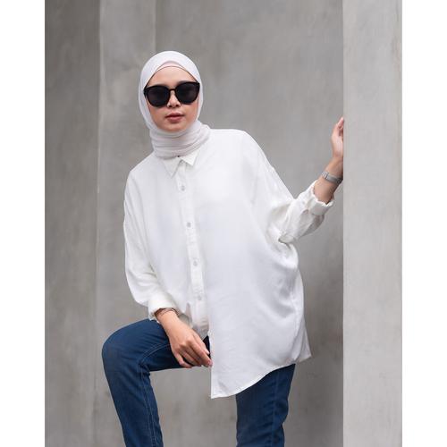 Foto Produk Mybamus Oversize Belrissa Shirt White M15939 R5S5 dari Mybamus Official