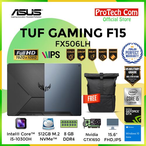 Foto Produk ASUS TUF GAMING F15 FX506LH i5-10300H 8GB 512GB GTX1650 4GB W10 144HZ dari Protech Computer