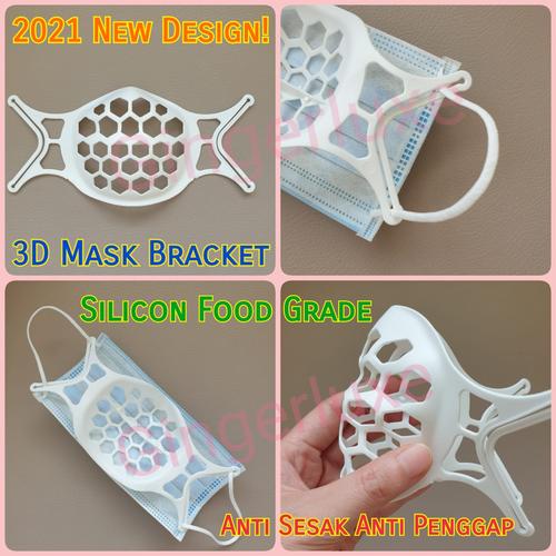 Foto Produk Penyangga Masker 3D/Premium Mask Bracket/ Bracket Mask Holder - Putih dari Gingerluxe