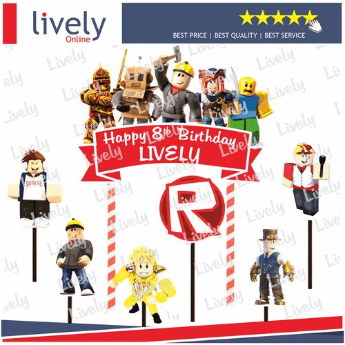 Gambar Custom Nama Cake Topper Hiasan Kue Karakter Happy Birthday ROBLOX 03 dari Lively Online Store Jakarta Barat Tokopedia