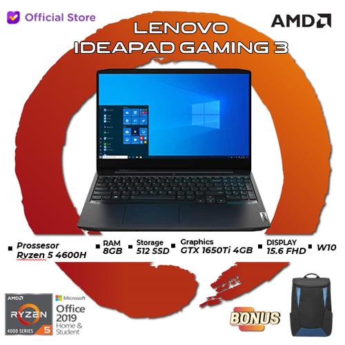 Foto Produk Lenovo IdeaPad Gaming 3 N1ID | Ryzen 5 4600H 8GB 512ssd GTX1650Ti 4GB - 8GB dari AMD Official Store