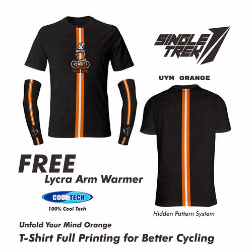 Foto Produk Kaos sepeda lipat UYM Singletrek bahan Cooltech adem dijamin gowes - KSP UYM Orange, M dari SINGLETREK OFFICIAL