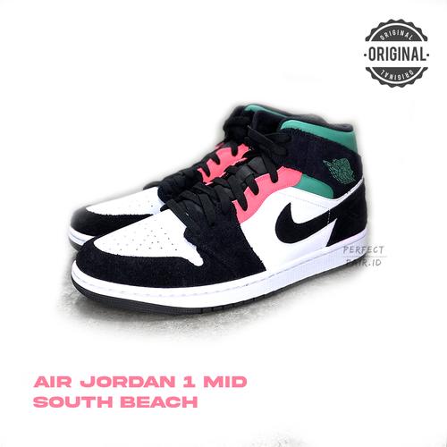 Gambar Nike Air Jordan 1 Mid South Beach 100% Original BNIB dari perfectpair-id Jakarta Barat Tokopedia