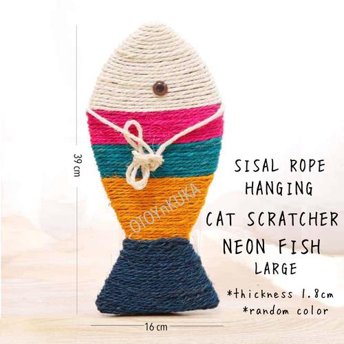 Jual Garukan Kucing Gantung SISAL ROPE HANGING CAT SCRATCHER NEON FISH ...