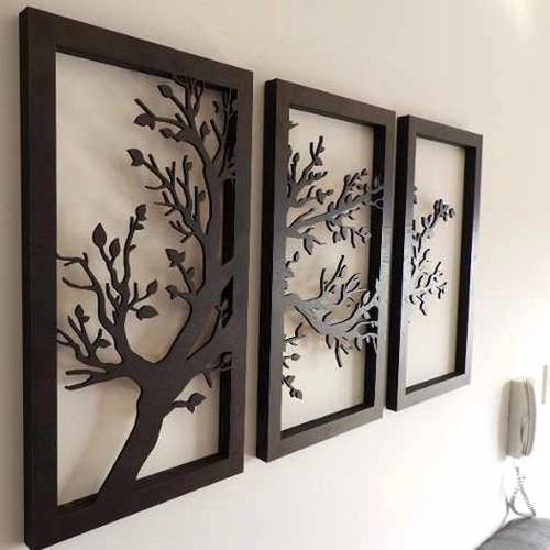 Gambar hiasan dinding custom wall art 3 panel pajangan ruang tamu - 10x20. MDF dari ARTINDOCUSTOM Kab. Tangerang Tokopedia