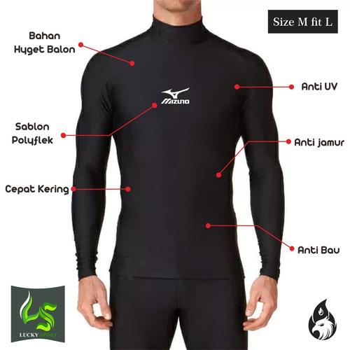 Foto Produk Baselayer / Manset Baju Daleman Mizunoo voly Voli Running gym futsal dari LUCKY SPORTS