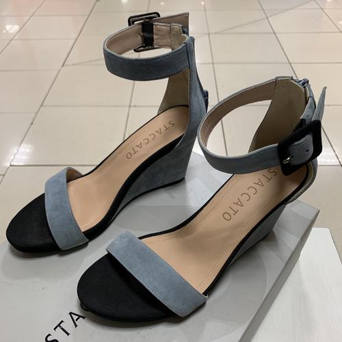 light blue ankle strap sandals