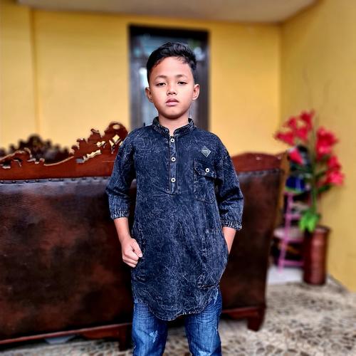 Jual Kurta Jeans Anak Sandwash Black 