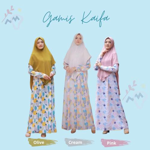 Foto Produk Gamis Dewasa Kaifa Set Jilbab by Noura dari kedai berkah