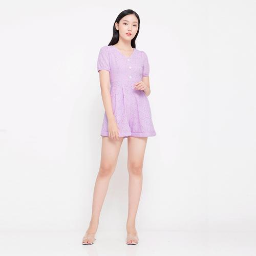 Foto Produk Chocochips - Fabia Romper Lavender - Ungu, S dari Chocochips Official Shop