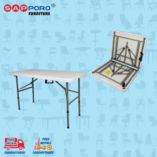 Foto Produk Meja Makan Lipat Portable SAPPORO BURSA - Granite White dari Sapporo Furniture Online