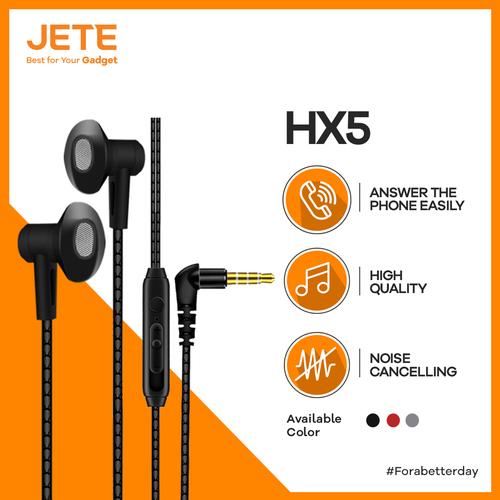 Foto Produk JETE Headset HX5 Earphone - Headphone - Handsfree Super Bass - Merah dari JeteIndonesia