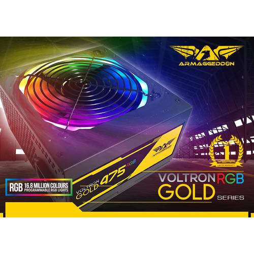 Foto Produk Power Supply PSU Armaggeddon Voltron Gold 475 RGB 475W dari PojokITcom Pusat IT Comp